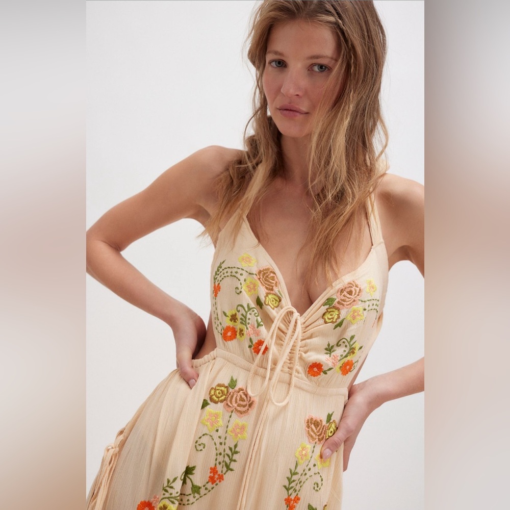 NWT Bali Palm Desert Maxi Bodysuit Sweetish Lemon Combo Size Small